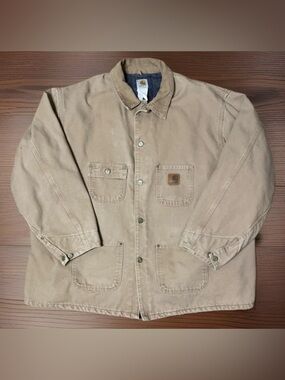 Vtg Carhartt Chore Coat Detroit Blanket Lined 3XL Work Jacket C02 SDL USA